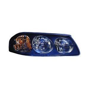 Front Right HeadLamp Assembly Composite with Black Bezel without Center Bulb Shield
