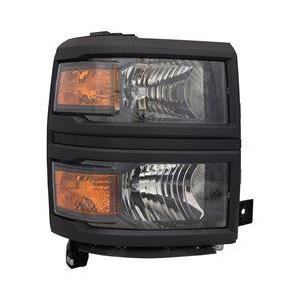 Front Right HeadLamp Assembly Composite Halogen Black without Projector LS Model