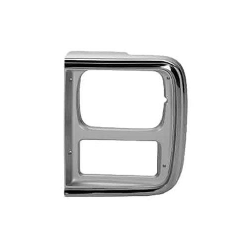 Front Left Headlamp Door with Single Headlight Silver and Chrome