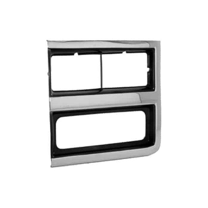 Front Left Headlamp Door with Dual Headlight Chrome and Silver