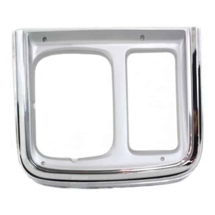 Front Right Headlamp Door with Single Headlight Silver and Chrome
