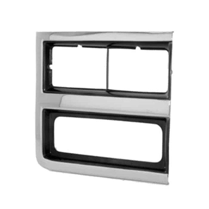 Front Right Headlamp Door with Dual Headlight Chrome and Silver