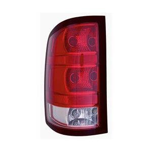 Rear Left Tail Lamp Assembly for Base Model Dark Red Trim with Large 3047 Back Up Bulb