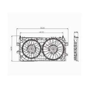 Front Radiator Dual Cooling Fan Assembly fits 5.3L