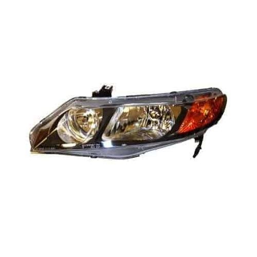 Driver Side Headlight Assembly 2006-2008 Honda Civic Sedan