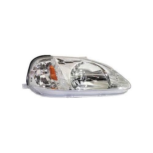 Passenger Side Headlight Assembly 1999-2000 Honda Civic Hatchback