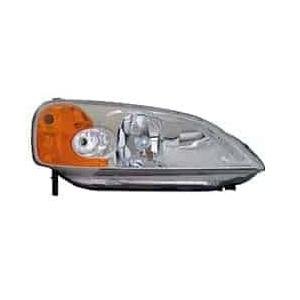 Passenger Side Headlight Lens and Housing 2001-2003 Honda Civic Coupe