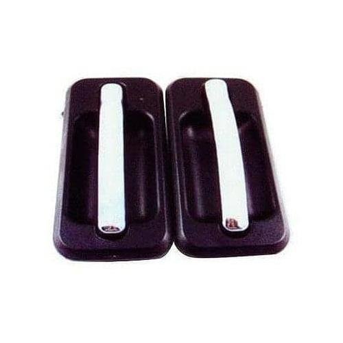 Rear Left Door Handle Outer Crome and Black with Chrome Pkg