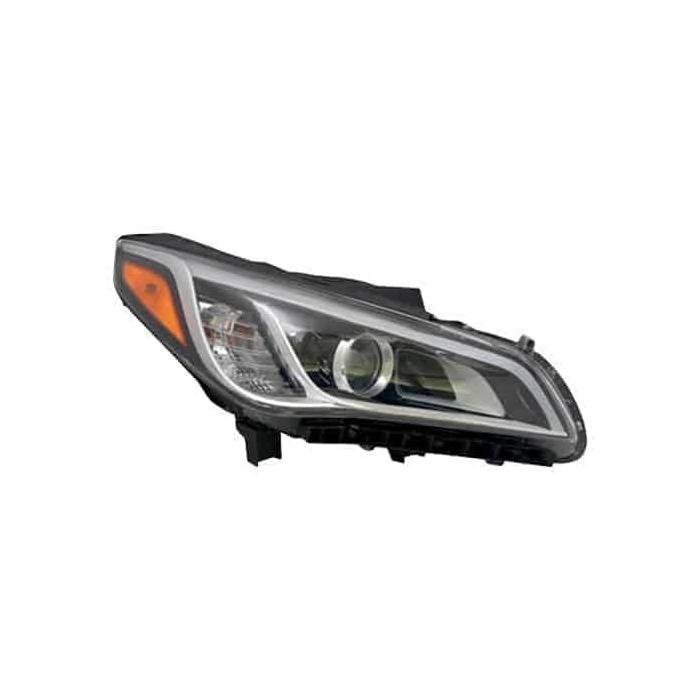 Passenger Side Headlight Assembly 2015-2017 Hyundai Sonata