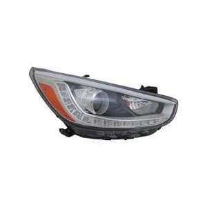Passenger Side Headlight Assembly 2014-2017 Hyundai Accent