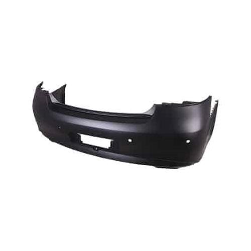 Rear Bumper Cover Primed PTM with Park Assist Sensor Holes for Sedan Models -CAPA Certified