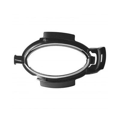 Front Left Bumper Fog Light Bezel Textured and Chrome