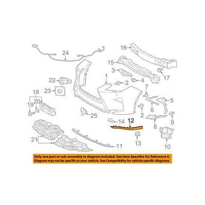 Front Left Bumper Grille Lower Spoiler Dark Grey Textured Plastic -CAPA Certified