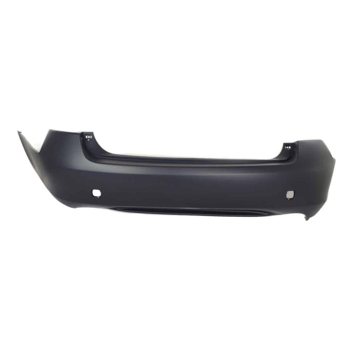 Rear Bumper Cover Primed PTM without Park Assist Sensor Holes with Textured Lower Area -CAPA Certified