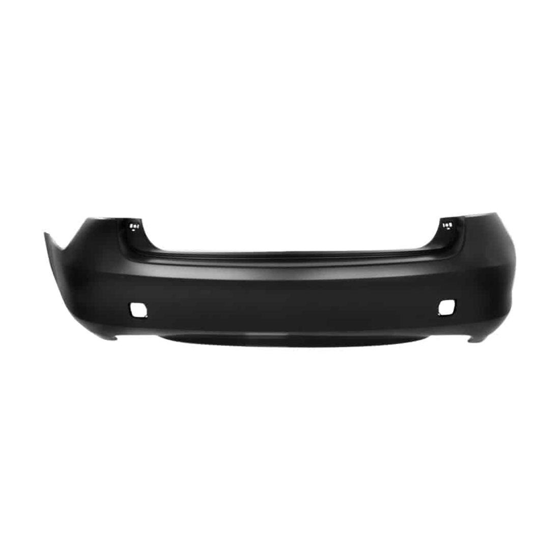 Rear Bumper Cover Primed PTM without Park Assist Sensor Holes -CAPA Certified