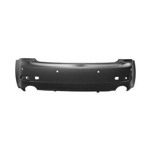 Rear Bumper Cover Primed PTM with Round Park Assist Sensor Holes for Sedan Models -CAPA Certified