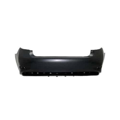 Rear Bumper Cover Primed PTM without Park Assist Sensor Holes with Molding Holes -CAPA Certified