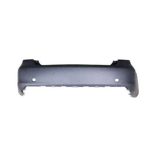 Rear Bumper Cover Primed PTM without Park Assist Sensor Holes without Sport Package -CAPA Certified