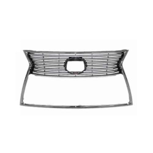 Front Grille without F-Sport Package Chrome and Black