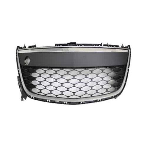 Front Bumper Cover Grille Silver-Chrome and Black with Fog Lights