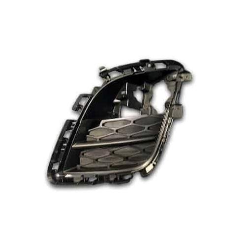 Front Left Bumper Cover Fog Light Bezel Black for use with Chrome Molding Ring MA1038120