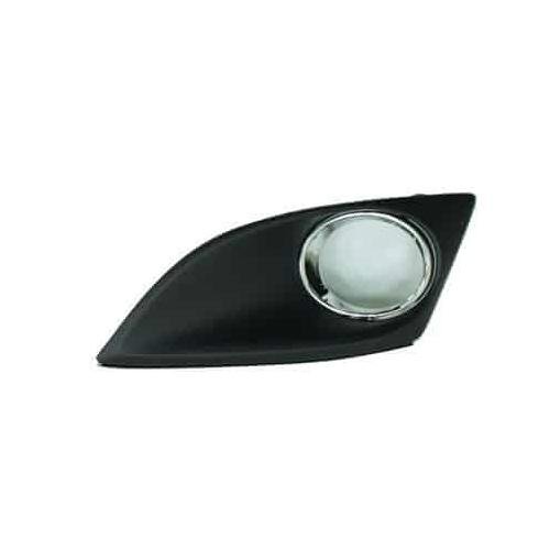 Front Left Bumper Cover Fog Light Bezel Chrome and Black