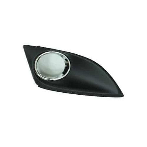 Front Right Bumper Cover Fog Light Bezel Chrome and Black
