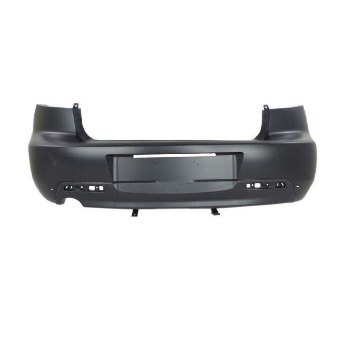 Rear Bumper Cover Primed PTM for Sedan Sport Models with Spoiler Ground Effect Holes with Textured Lower Center Area -CAPA Certified
