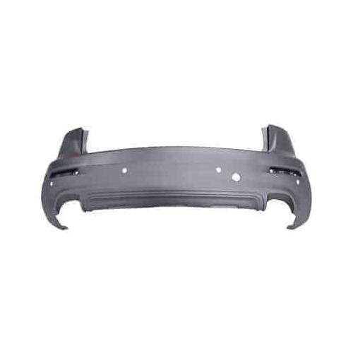 Rear Bumper Cover Primed PTM with Park Assist Holes with Lower Textured Center Area -CAPA Certified