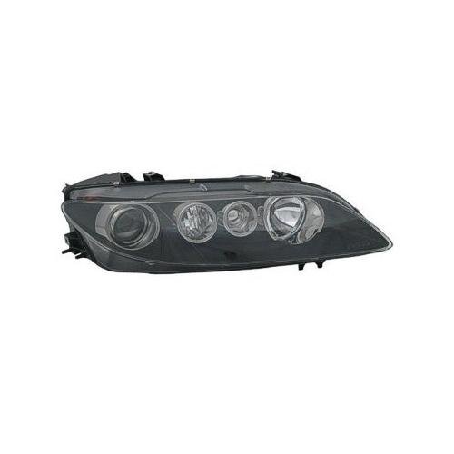 Front Right HeadLamp Composite Sport Type Halogen with Clear Lens and Black Bezel