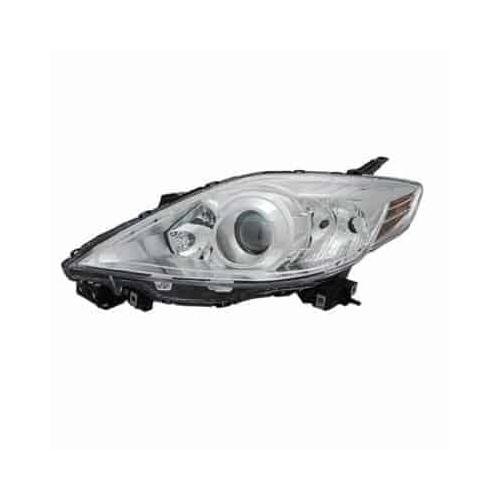 Front Left HeadLamp Lens and Housing Halogen with Chrome Bezel