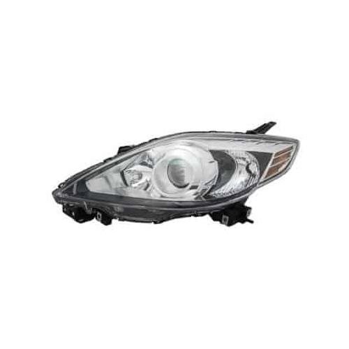 Front Left HeadLamp Lens and Housing Halogen with Black Bezel
