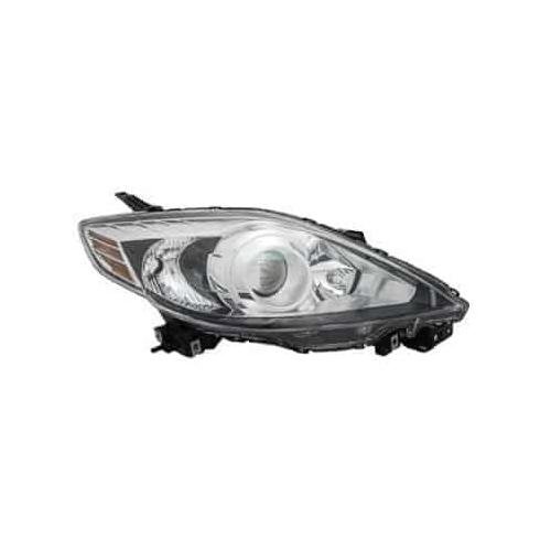 Front Right HeadLamp Lens and Housing Halogen with Black Bezel