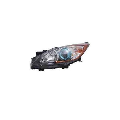 Front Right HeadLamp Lens and Housing Halogen with 6 Speed Transmission Sky Active Blue Projector Bezel Sedan and Hatchback