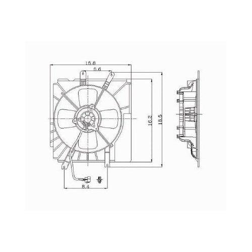 Front Radiator Cooling Fan Assembly 1.6L or 1.8L M/T