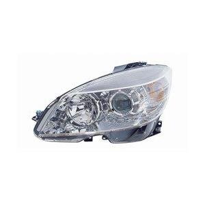 Front Left HeadLamp Composite W204 Halogen Chrome Bezel