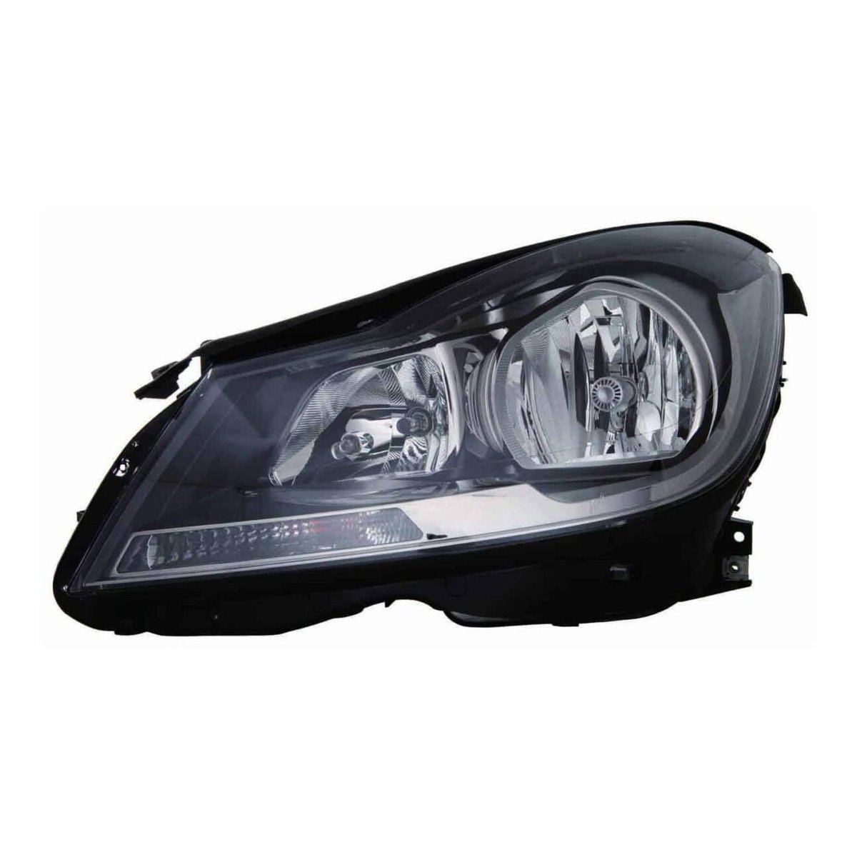 Front Left HeadLamp Composite W204 Coupe w/o Cornering Lamps Black