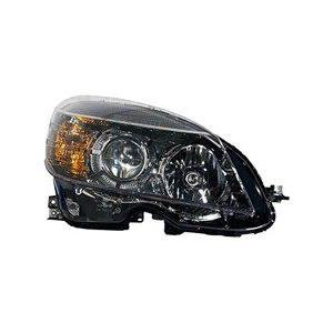 Front Right HeadLamp Composite W204 Halogen Black Bezel