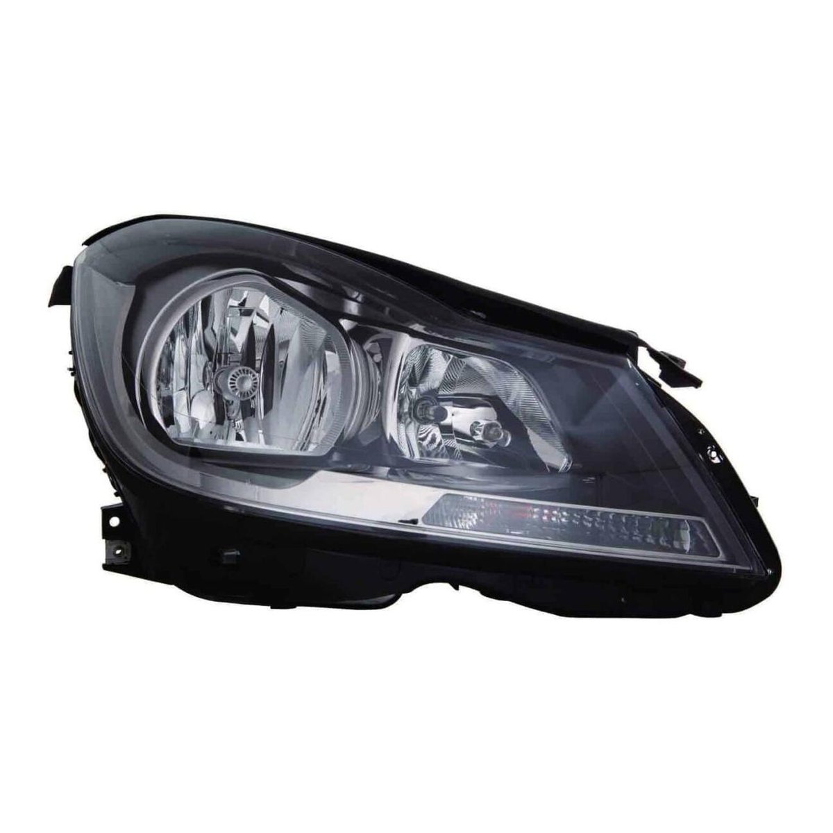 Front Right HeadLamp Composite W204 Coupe w/o Cornering Lamps Black