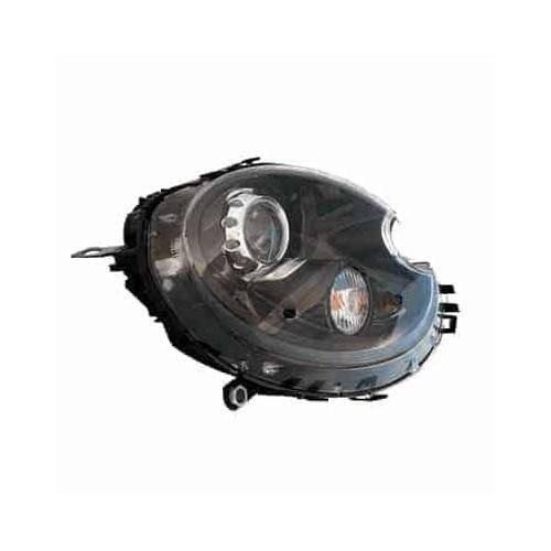 Front Left HeadLamp Composite HID Lens and Housing with Black Bezel with White Signal Lamp for Convertible Models