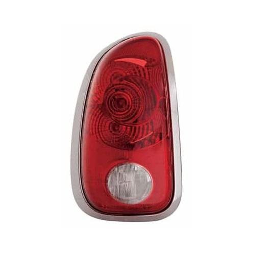 Rear Left Tail Lamp Lens and Housing with Chrome Trim