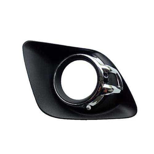 Front Left Bumper Fog Light Bezel With Chrome Trim Ring