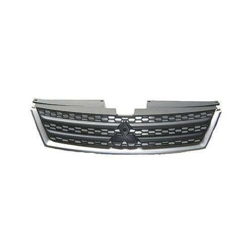 Front Grille Black and Silver