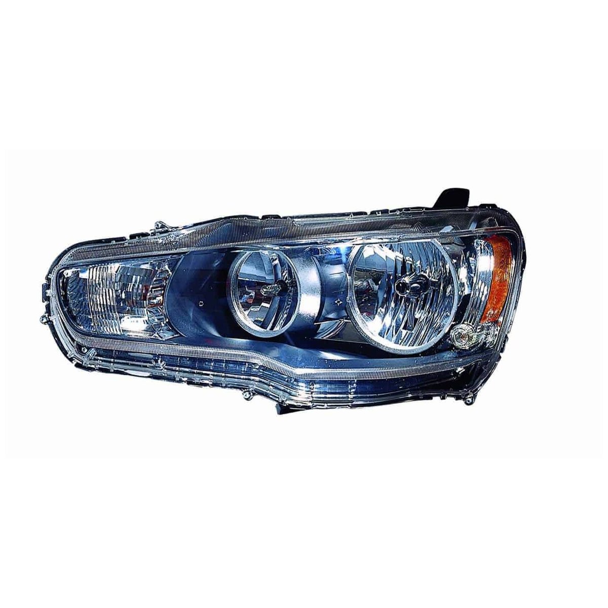 Front Right HeadLamp Composite Halogen Assembly With Painted Gray Bezel Around High Beam to 11/01/2008 Production Date