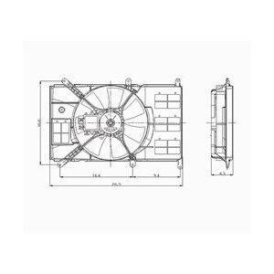 Front Radiator Cooling Fan Assembly With Fan Control Module 2.4L