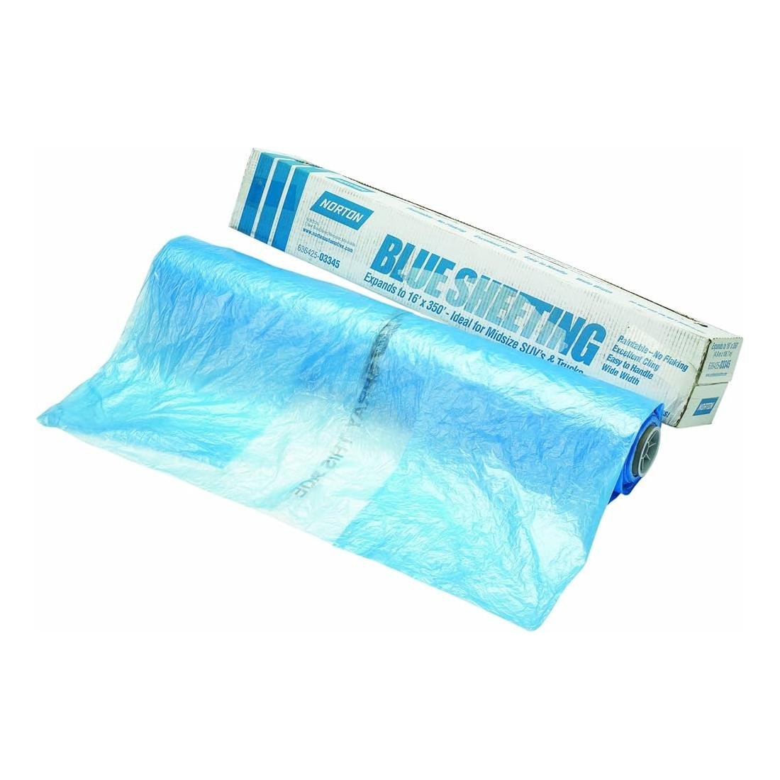 Norton 03723 20' x 350' Blue Sheeting HDPE Plastic Roll