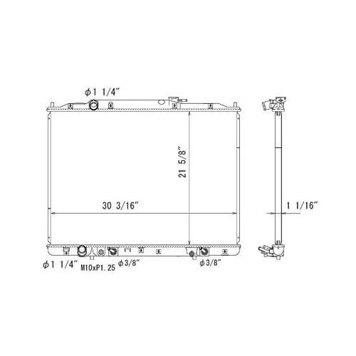 Radiator 2009-2014 Honda Ridgeline
