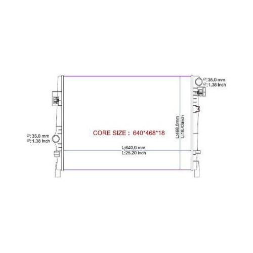 Front Radiator 2.4l withair conditioning withautomatic transmission