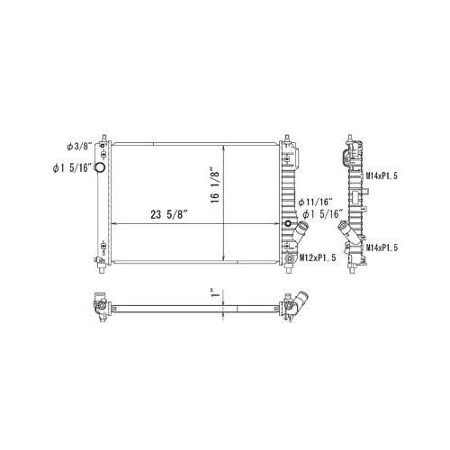 Front Radiator 1.6L L4 Automatic Transmission