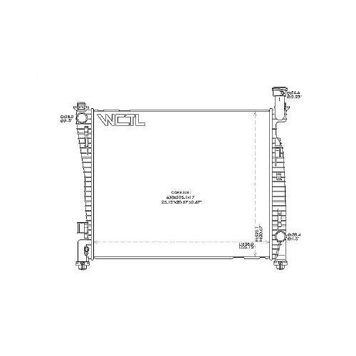 Front Radiator V6/V8 with Standard Cooling